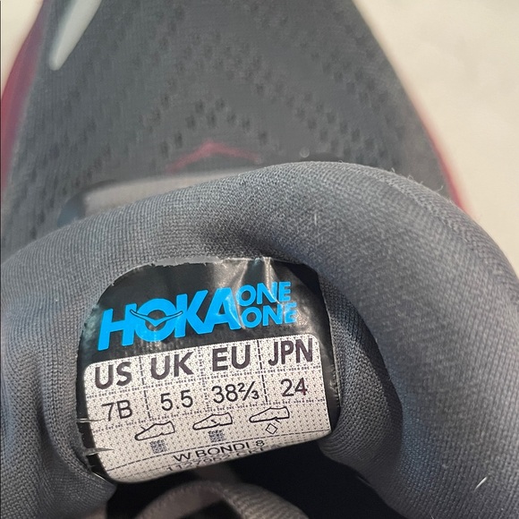 Hoka Black and Red Athletic Shoes - Picture 11 of 16